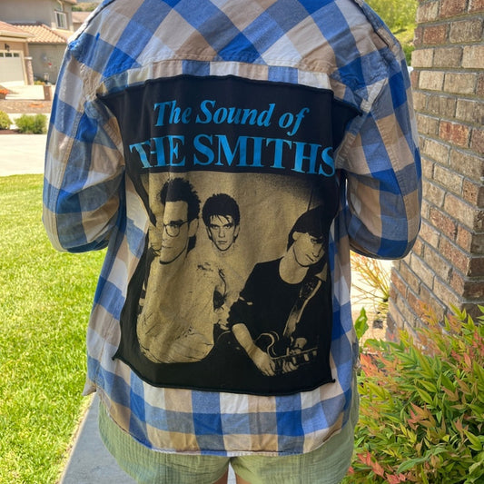 The Smith's Upcycled Flannel Shirt Unisex Size XS X-small Handmade