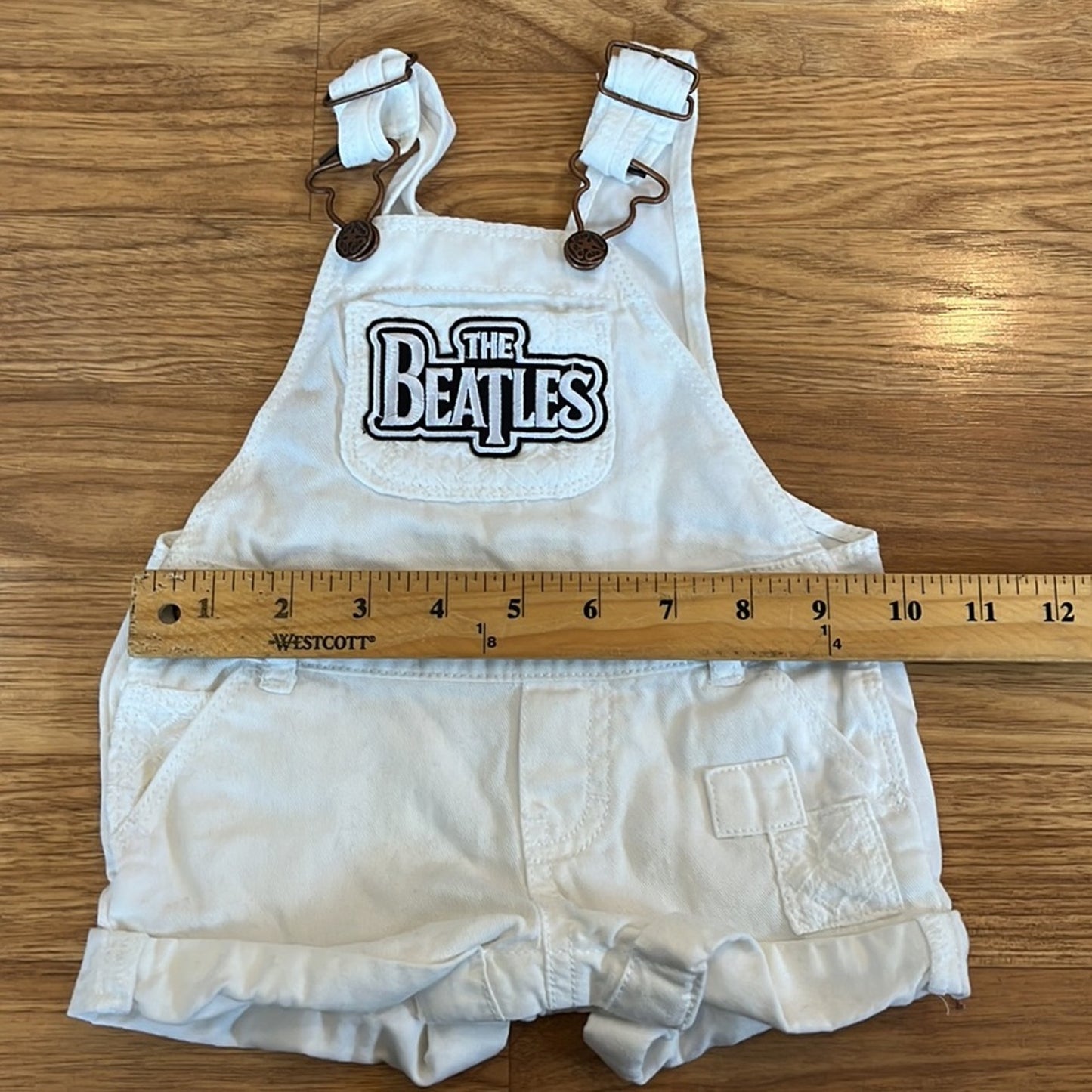 Oshkosh The Beatles upcycled reworked denim jean Overalls Size 3 M