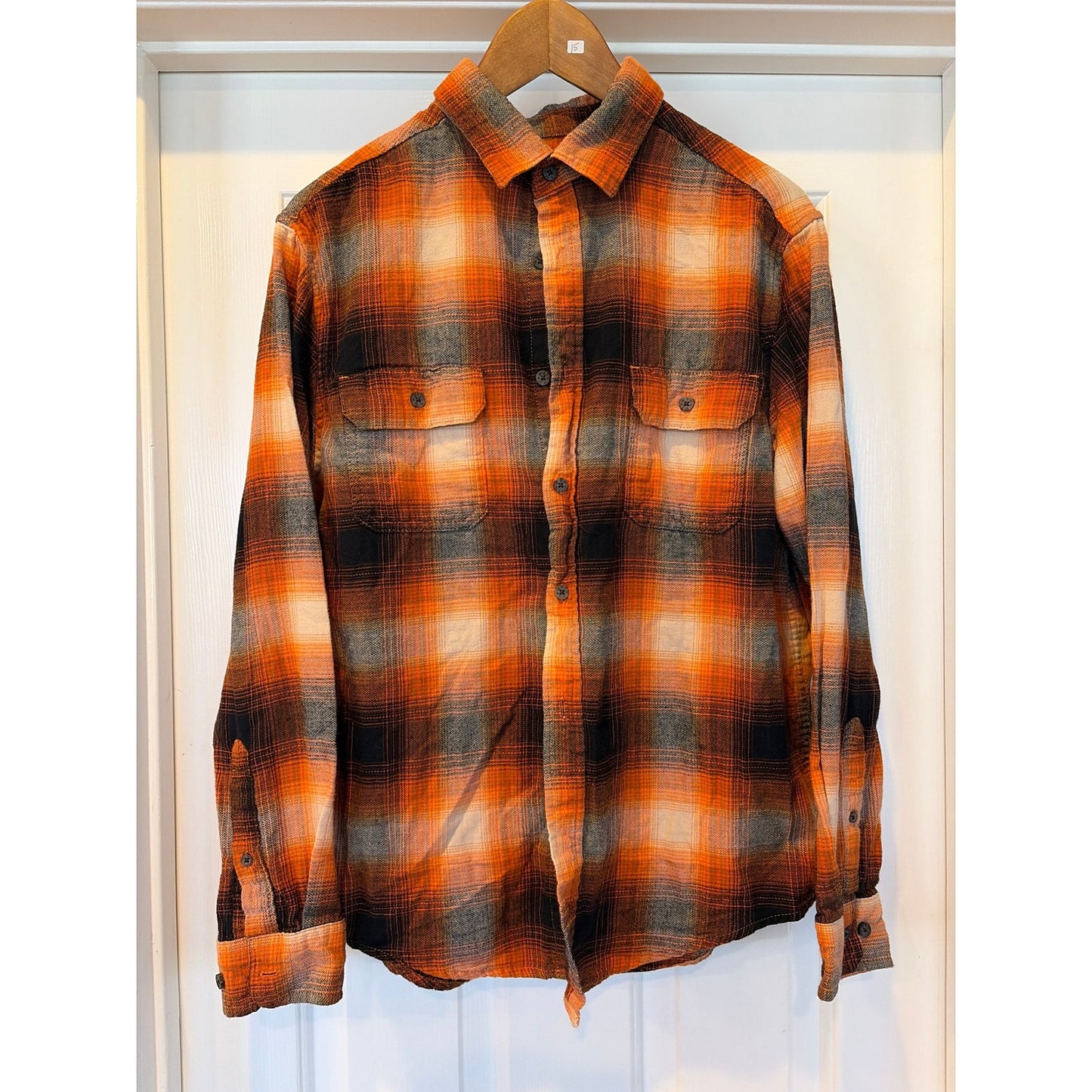 In n Out Burger Upcycled Flannel Shirt Unisex Size Medium M