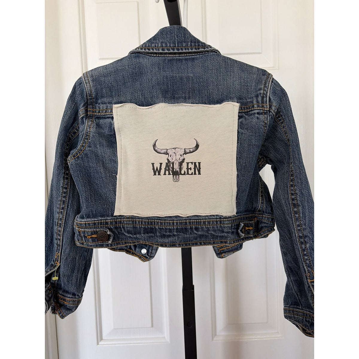Morgan Wallen Upcycled Jean Jacket Denim Size XS 4-5