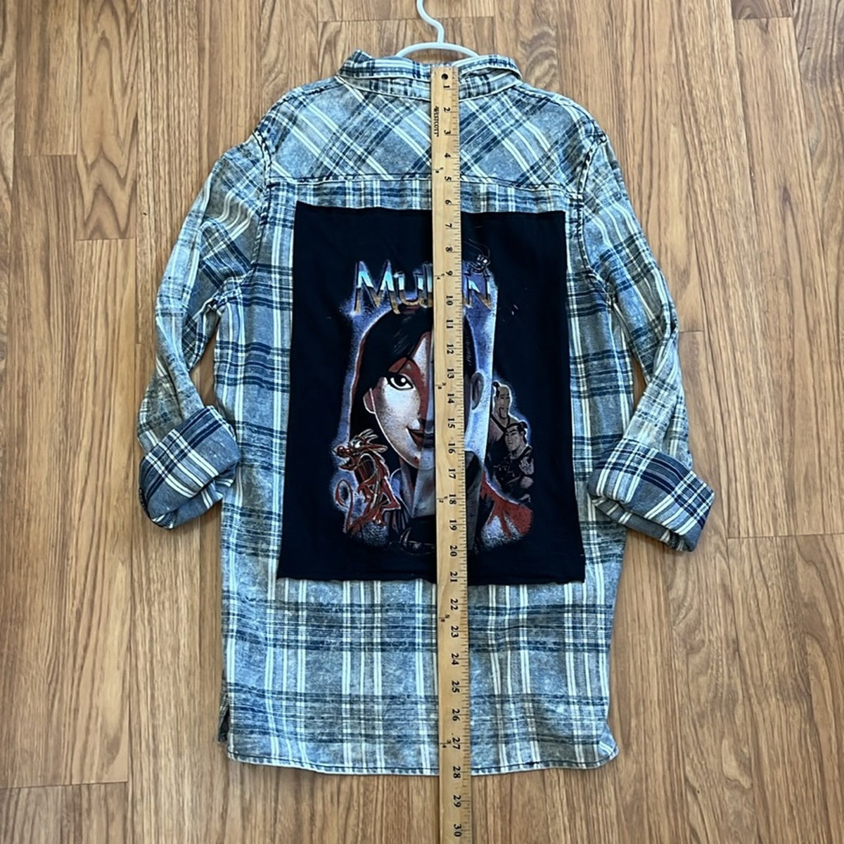 Disney Mulan Flannel shirt upcycled size 16 size XL