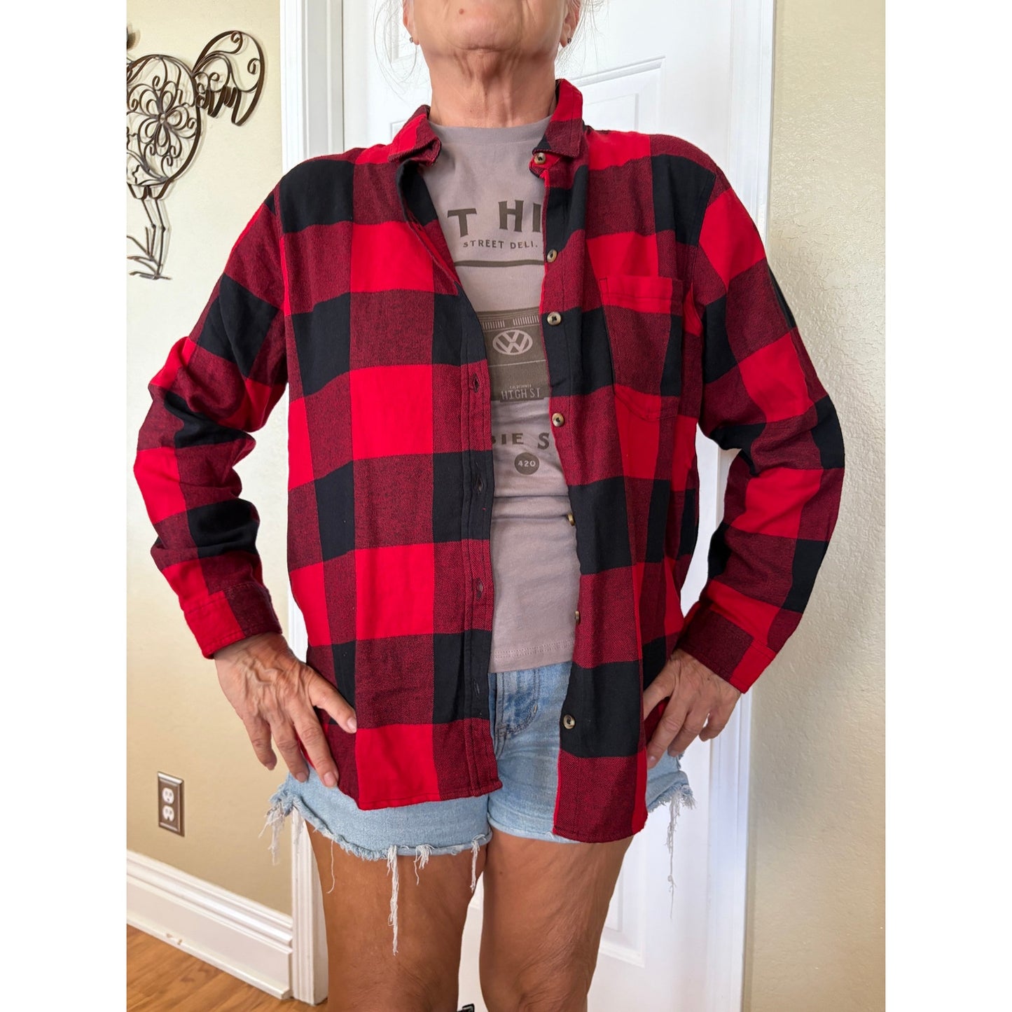 San Francisco 49ers NFL Upcycled Flannel Shirt XL X-large