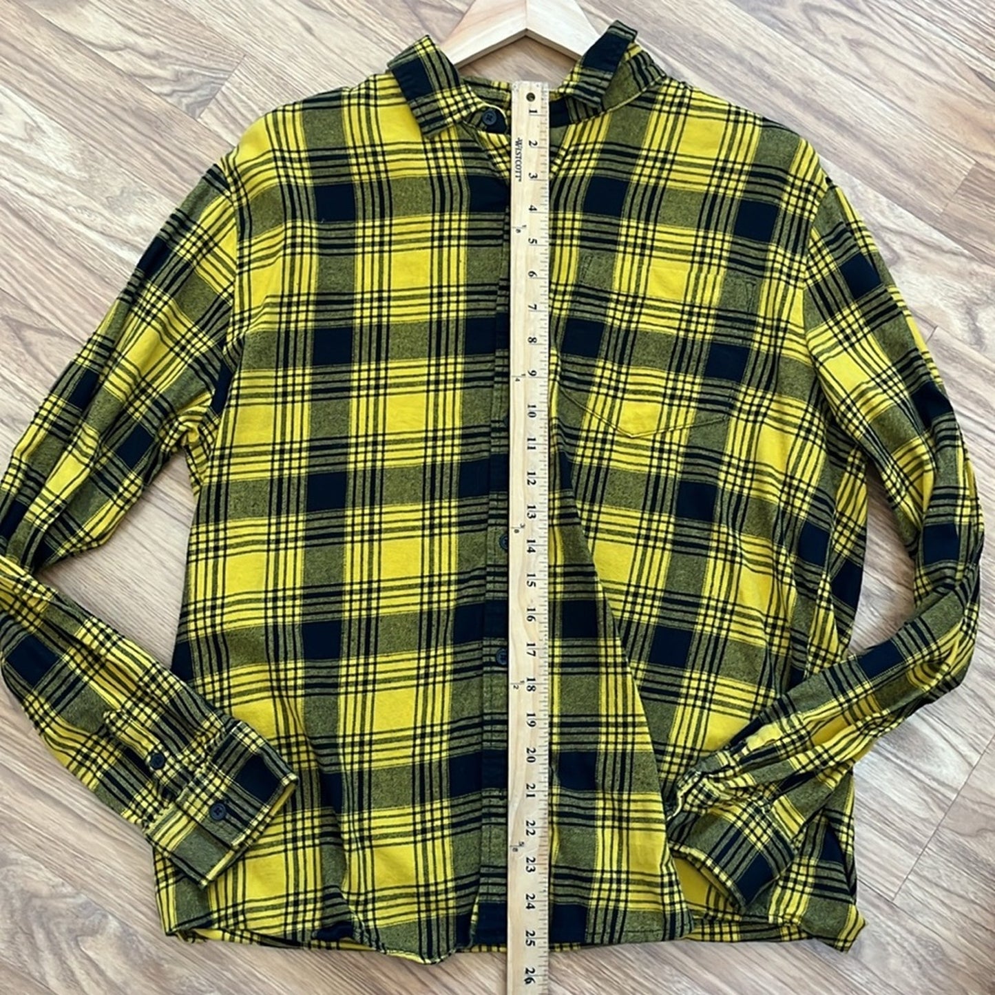Huntington Beach California Surf City Flannel Shirt upcycled unisex Large