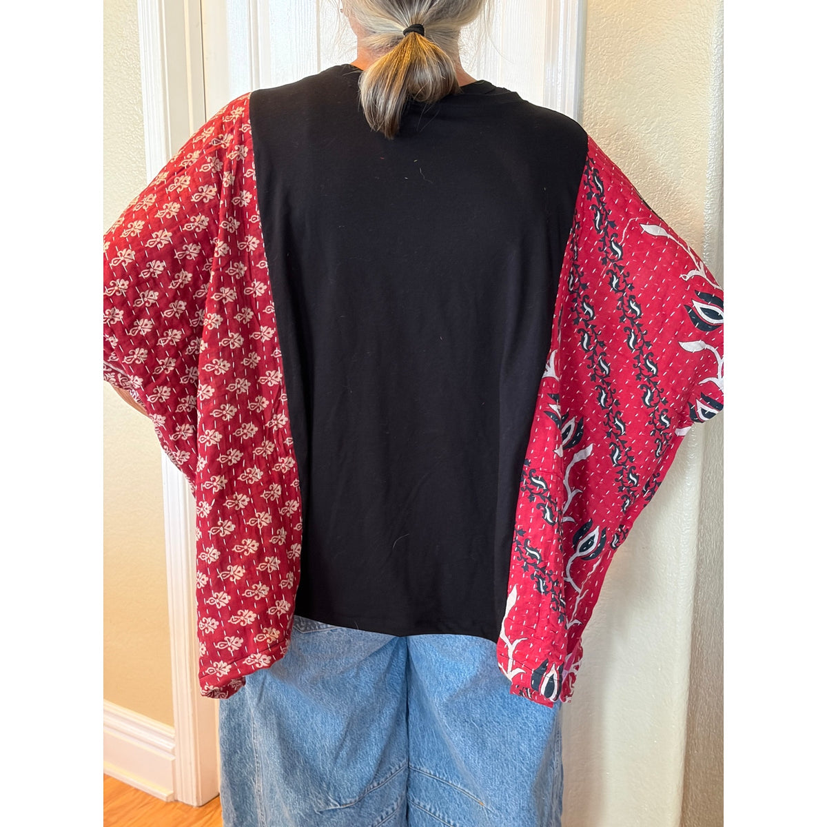 Fleetwood Mac Upcycled Kantha Tunic Top Shirt OS Boho