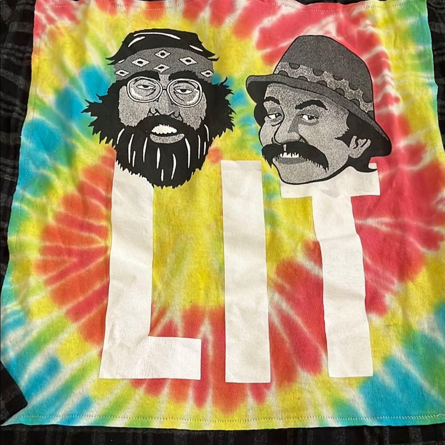 Cheech & Chong Flannel Shirt upcycled unisex Size Large L