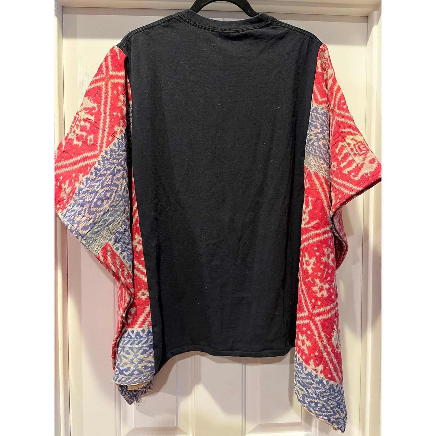 LA Dodger Disney Mickey Mouse Upcycled Kantha Tunic Top Shirt OS