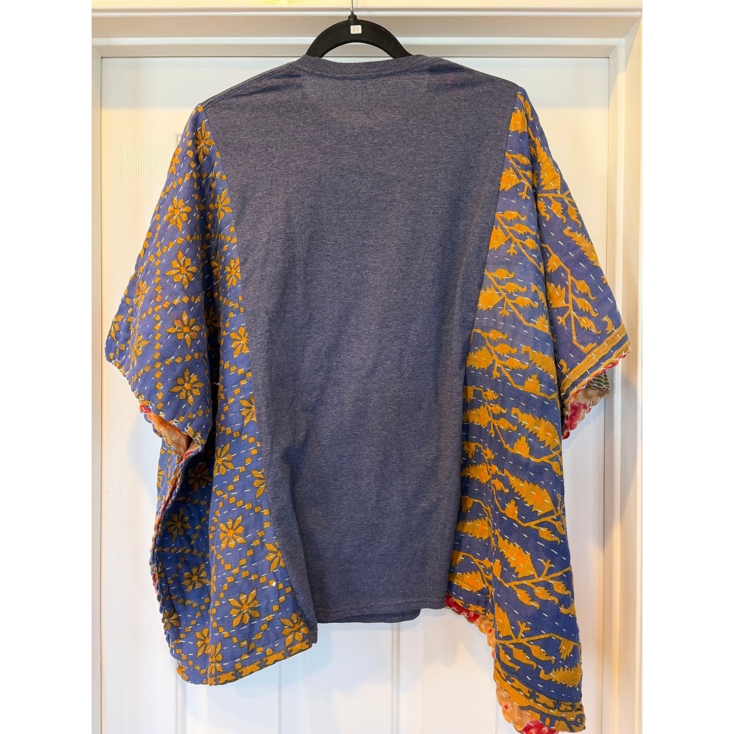 Dolly Parton Upcycled Kantha Tunic Top Shirt OS Handmade Boho