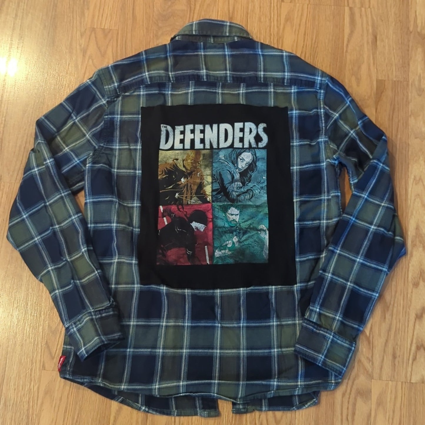 Defenders Upcycled Flannel Shirt Unisex Medium M