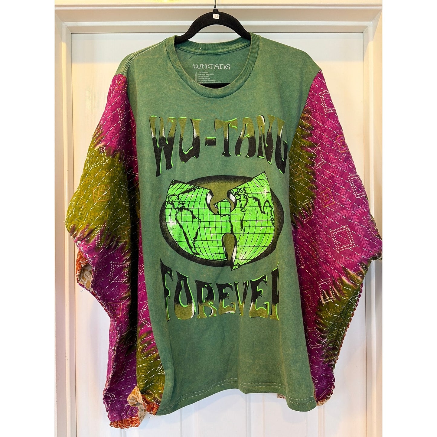 Wu-Tang Upcycled Kantha Tunic Top Shirt OS Handmade Boho