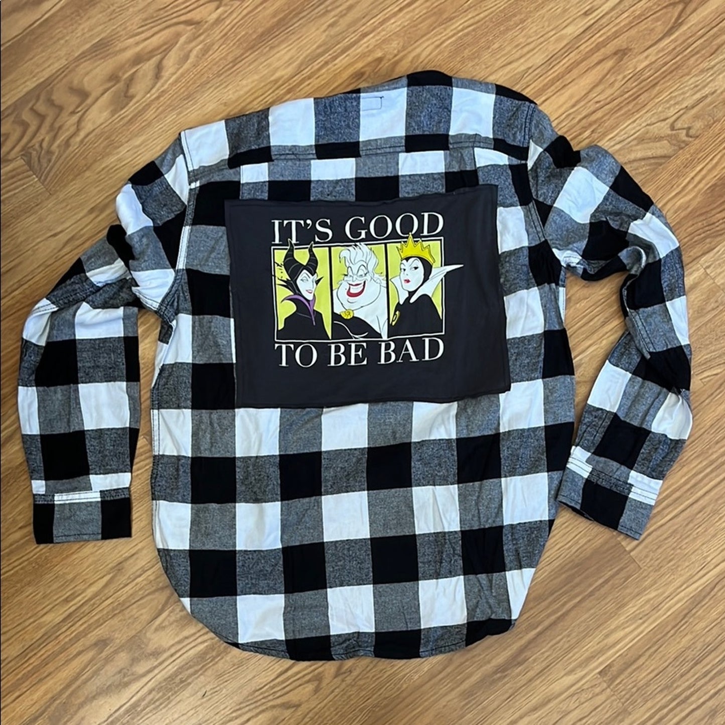 Badies Its Good to be Bad Upcycled Flannel Shirt Unisex Size Medium M