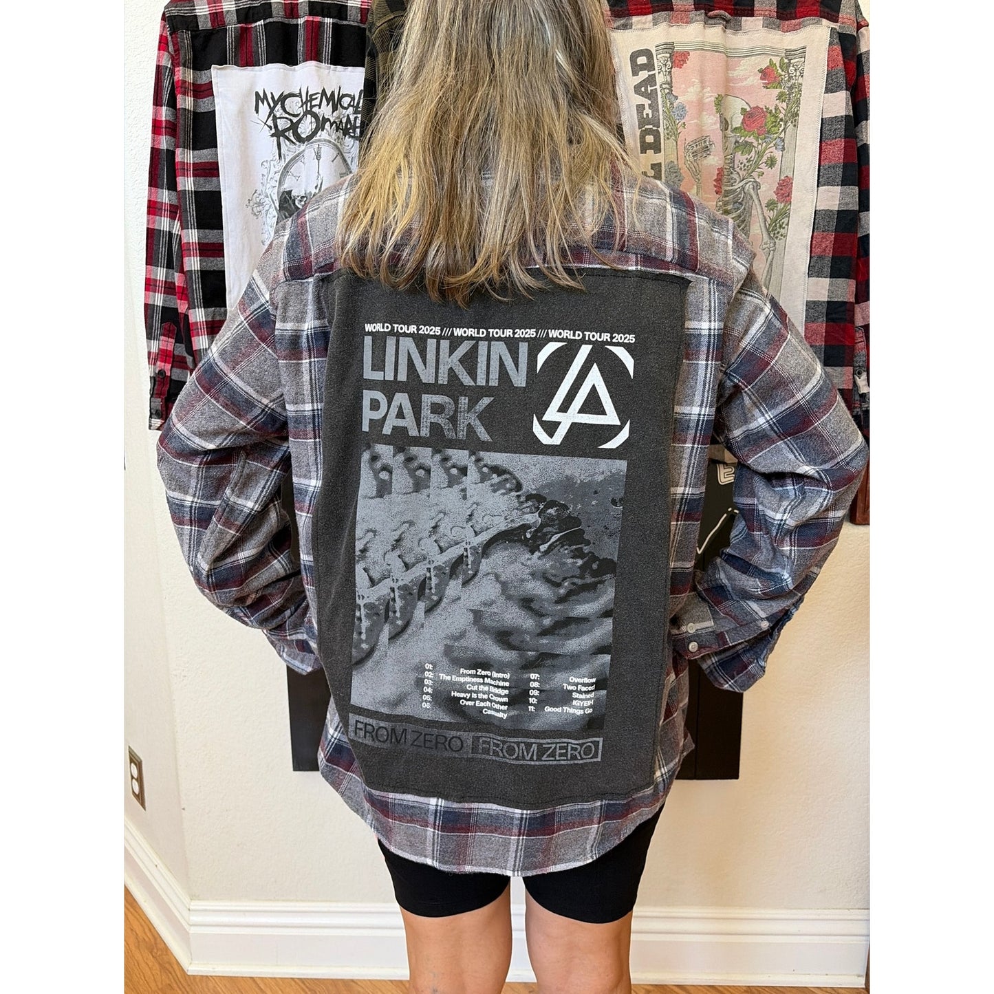 Linkin Park Upcycled Flannel Shirt Unisex XXLarge 2XL