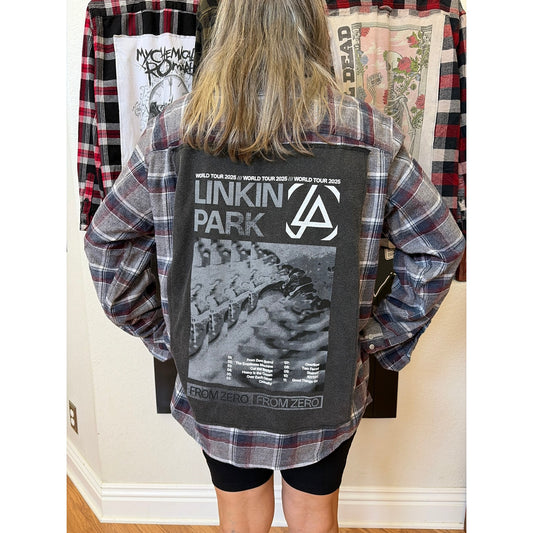Linkin Park Upcycled Flannel Shirt Unisex XXLarge 2XL