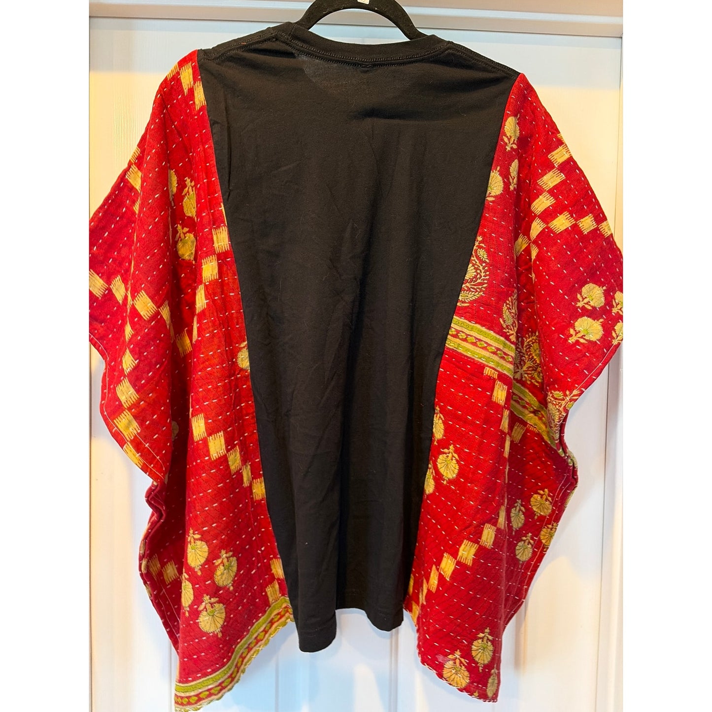 Peter Frampton Upcycled Kantha Tunic Top Shirt OS Handcrafted Boho