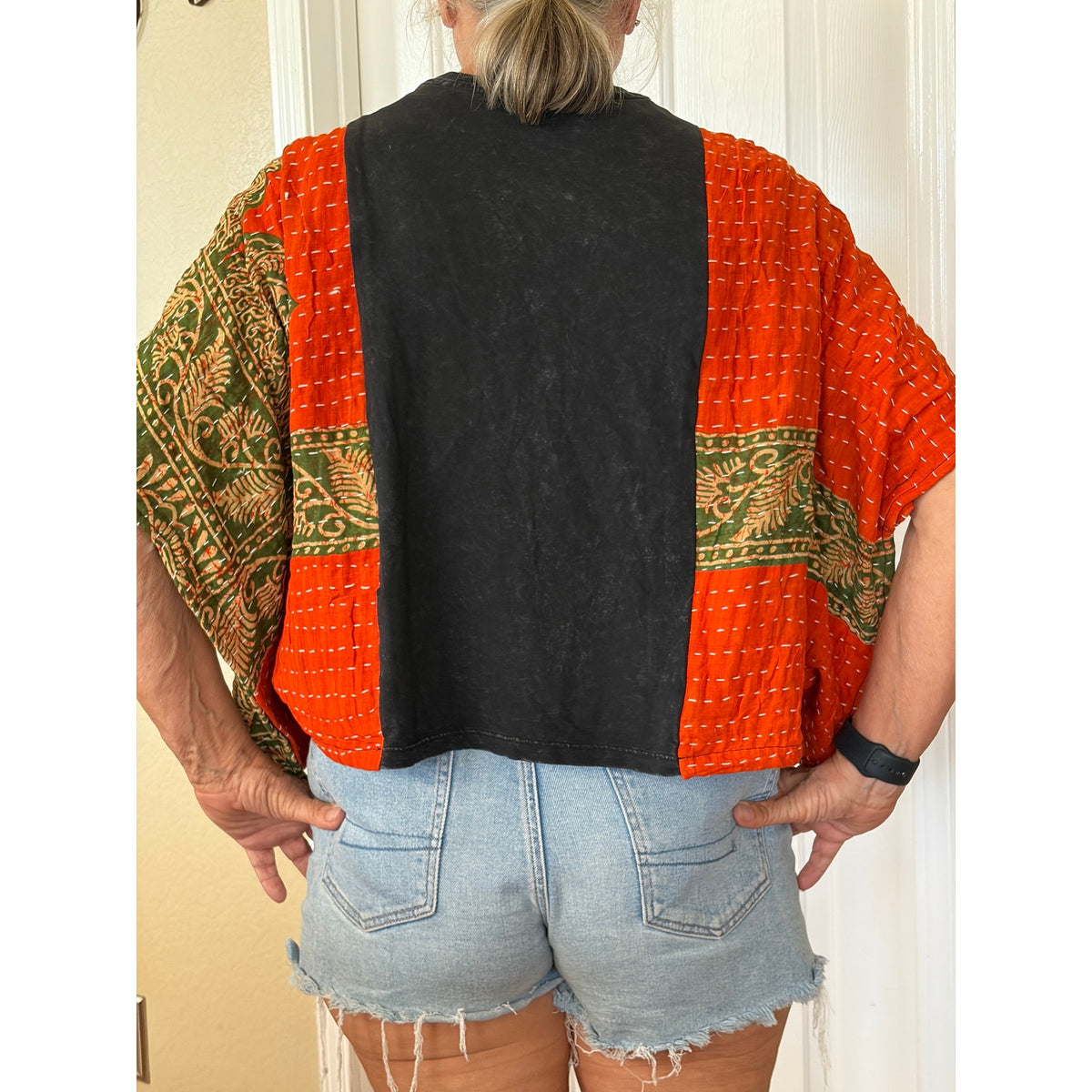 Pink Floyd Upcycled Kantha Tunic Top Shirt OS Handmade Boho