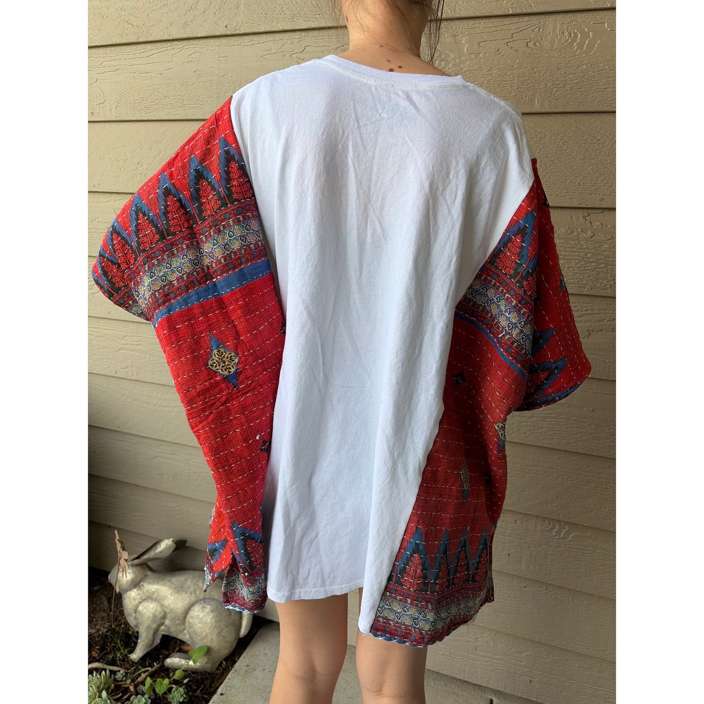 Morgan Wallen Upcycled Kantha Tunic Top Shirt OS Handmade Boho Hippie