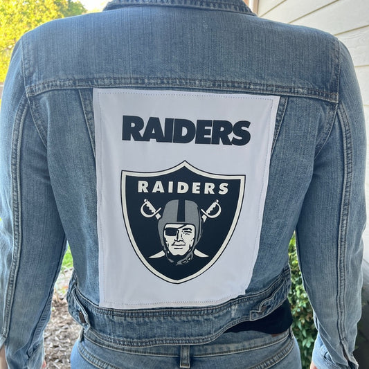 Las Vegas Raiders Jean Jacket womans size Small S