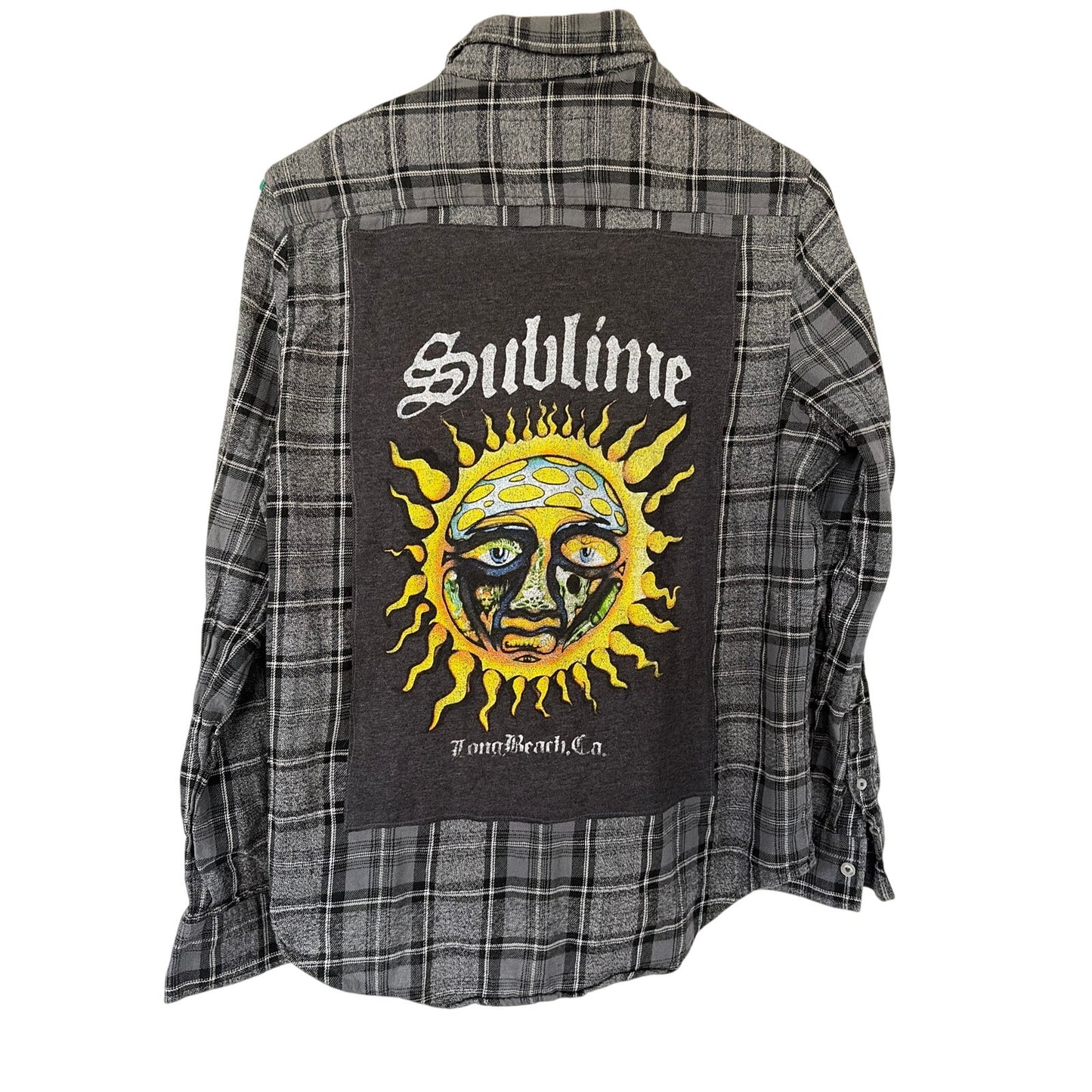Sublime Upcycled Flannel Shirt Unisex Size Medium M