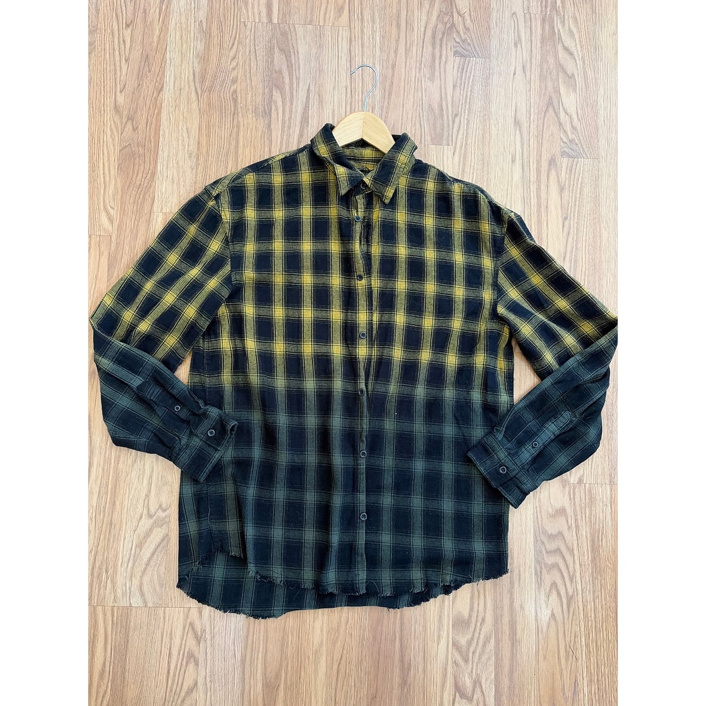 Steelers Upcycled Flannel Shirt Unisex Size Medium M