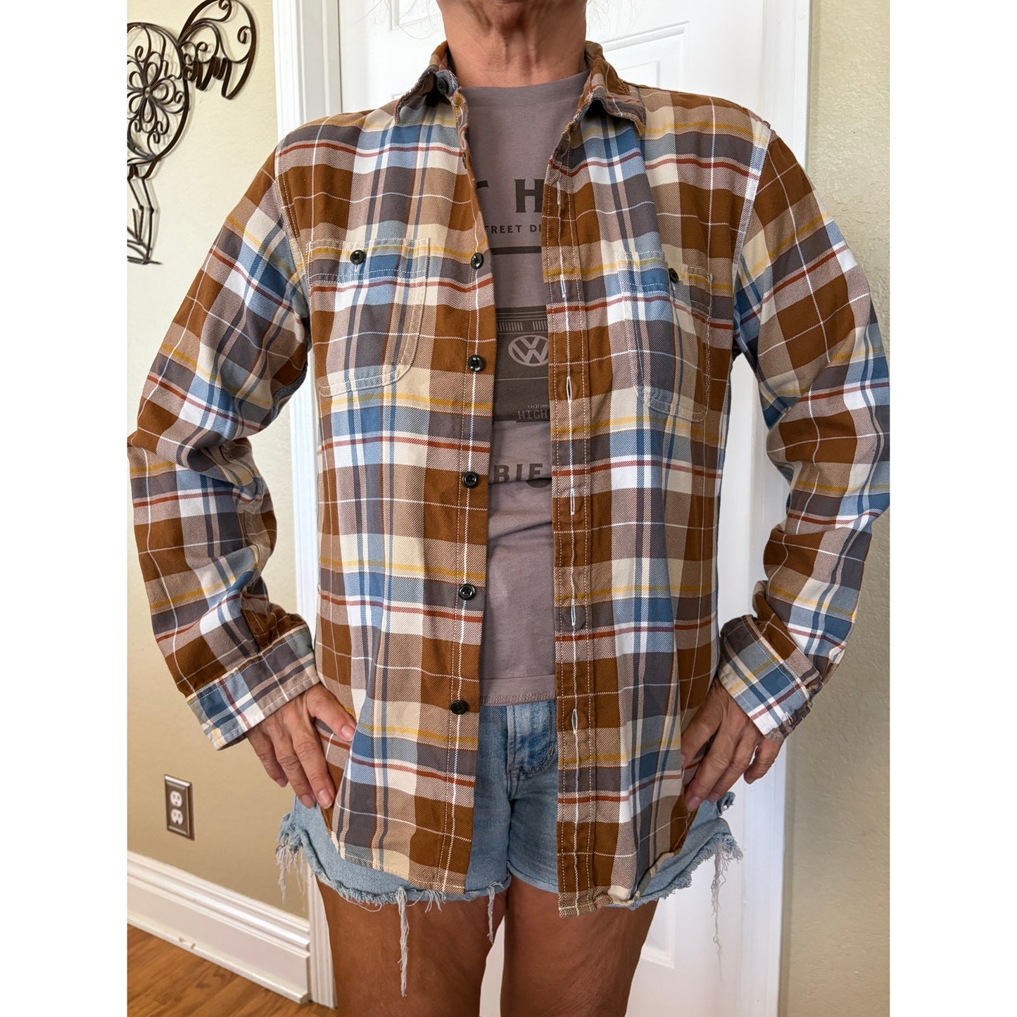 Noah Kahan Upcycled Flannel Shirt Unisex Medium M