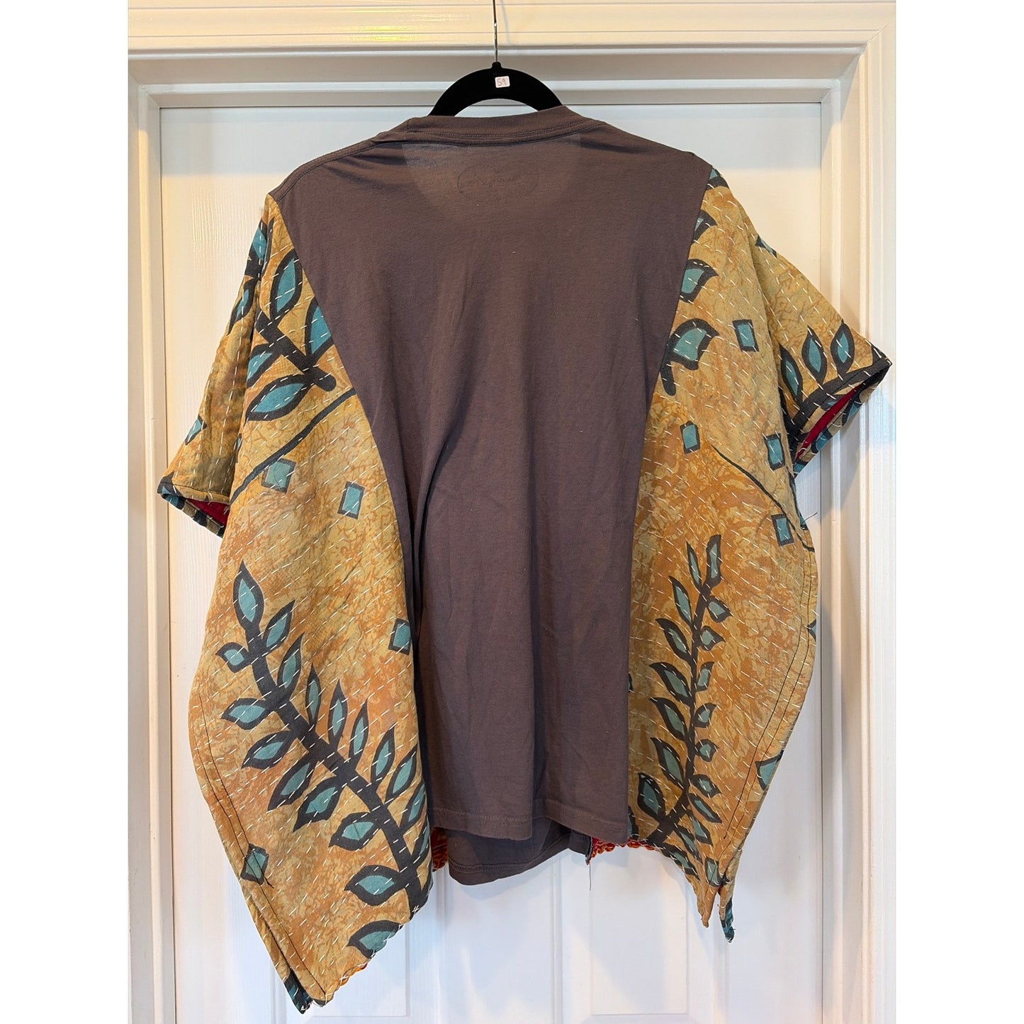 Trippin Upcycled Kantha Tunic Top Shirt OS Handmade Boho