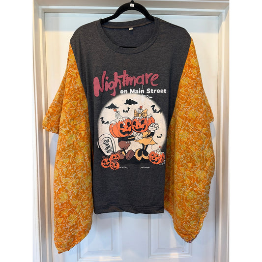 Nightmare on Main Street Upcycled Kantha Tunic Top Shirt OS