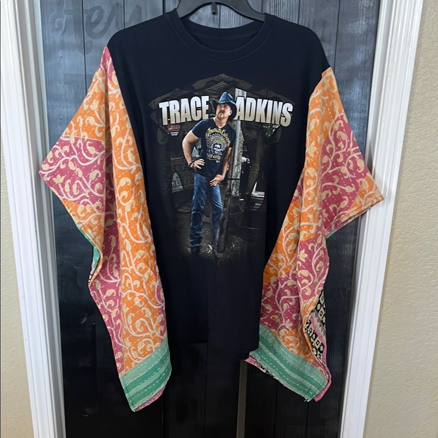 Trace Adkins Upcycled Kantha Tunic Top Shirt OS Handmade