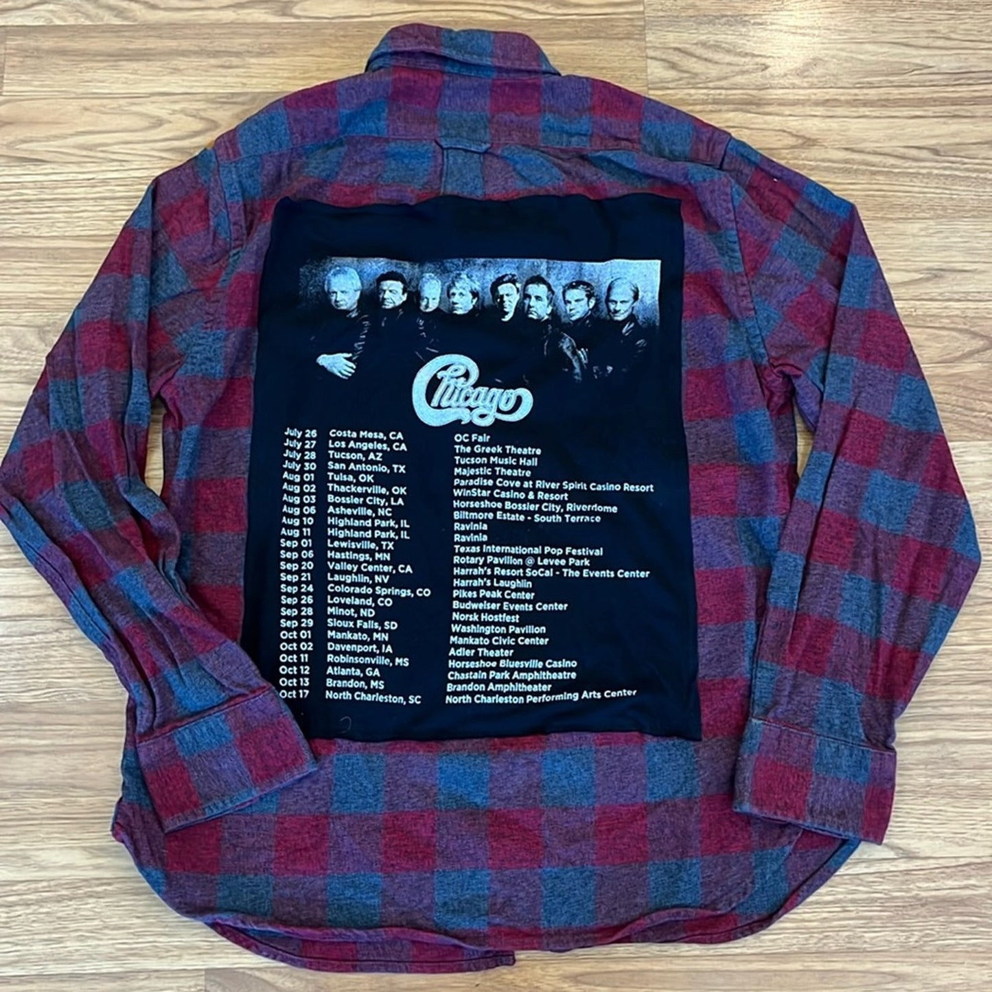 Chicago Flannel Shirt upcycled unisex Size Medium M