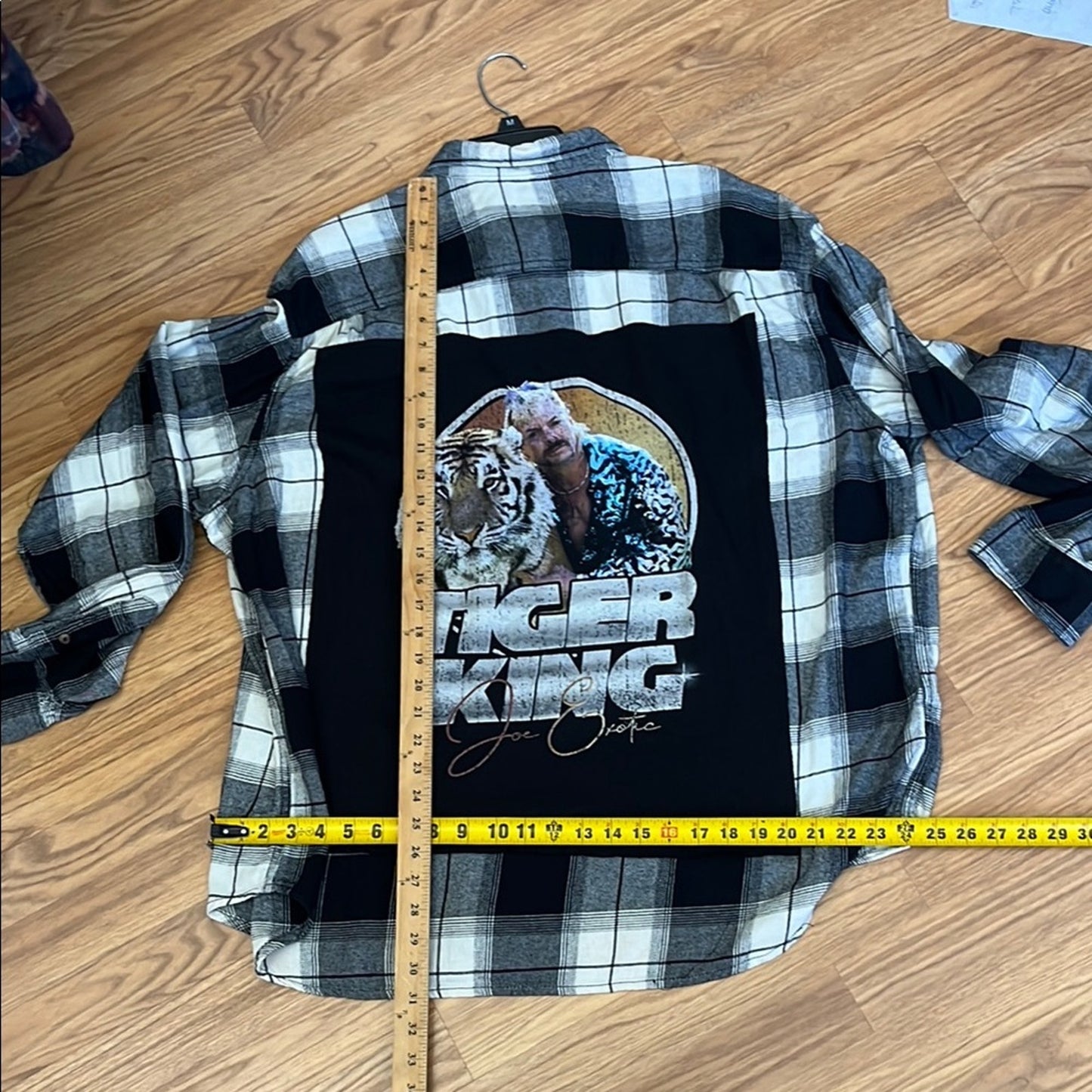 Tiger King Joe Exotic Upcycled Flannel Shirt Handmade Unisex Size 3XL