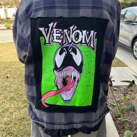 Venom Upcycled Flannel Shirt  /  Jackets size XL X-large
