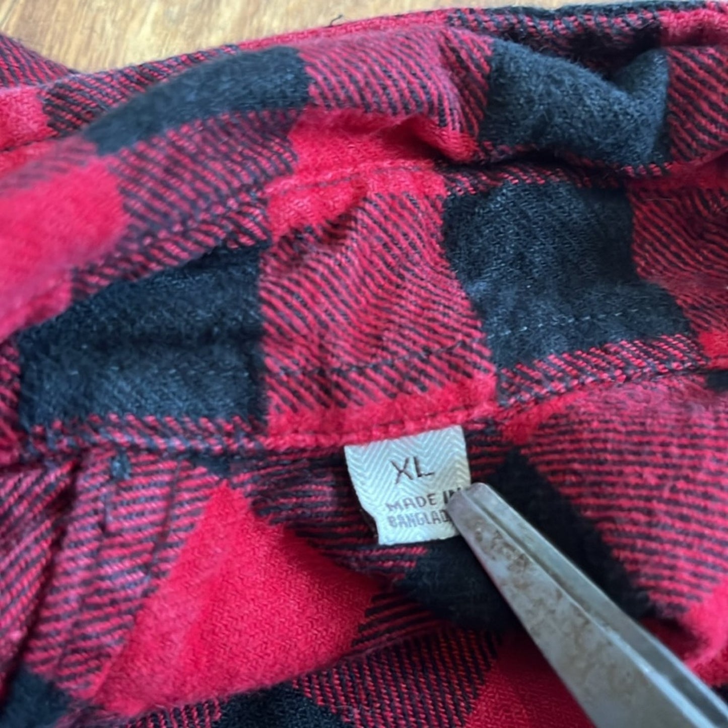 Smokey the Bear Flannel Shirt Upcycled unisex Size XL X-large
