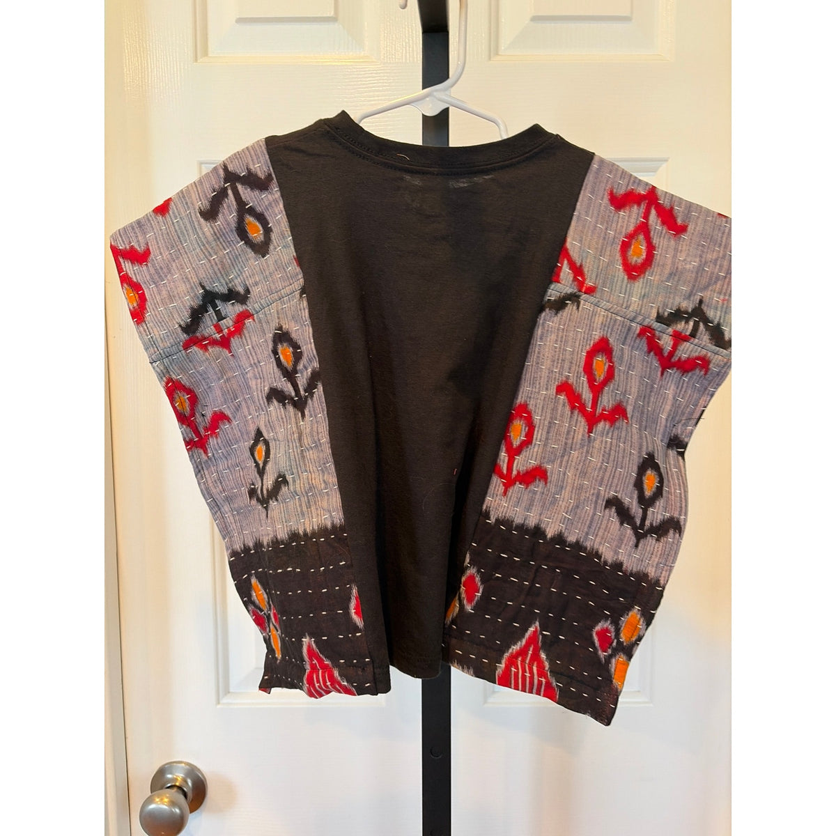 Johnny Cash Upcycled Kantha Tunic Top Shirt OS Handmade Boho