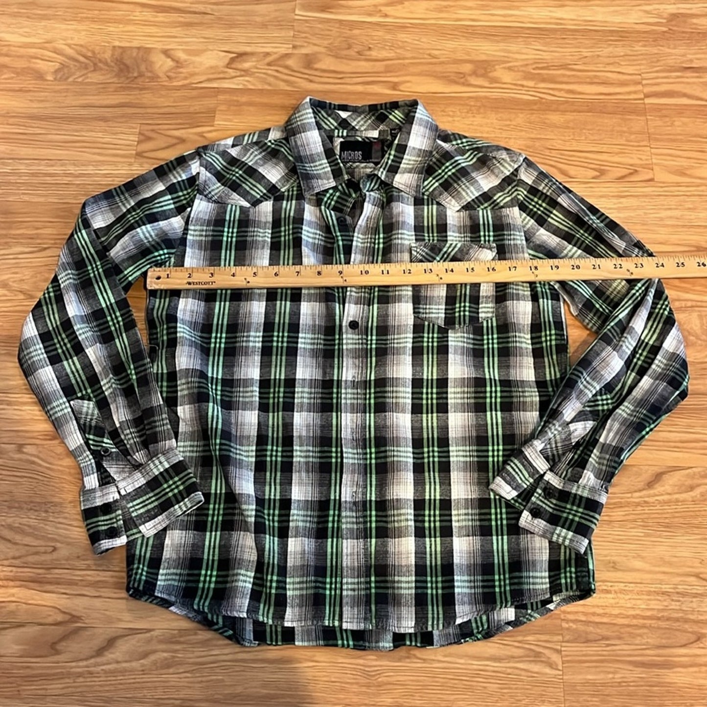 Ice Cube Flannel Shirt upcycled unisex Size Medium M