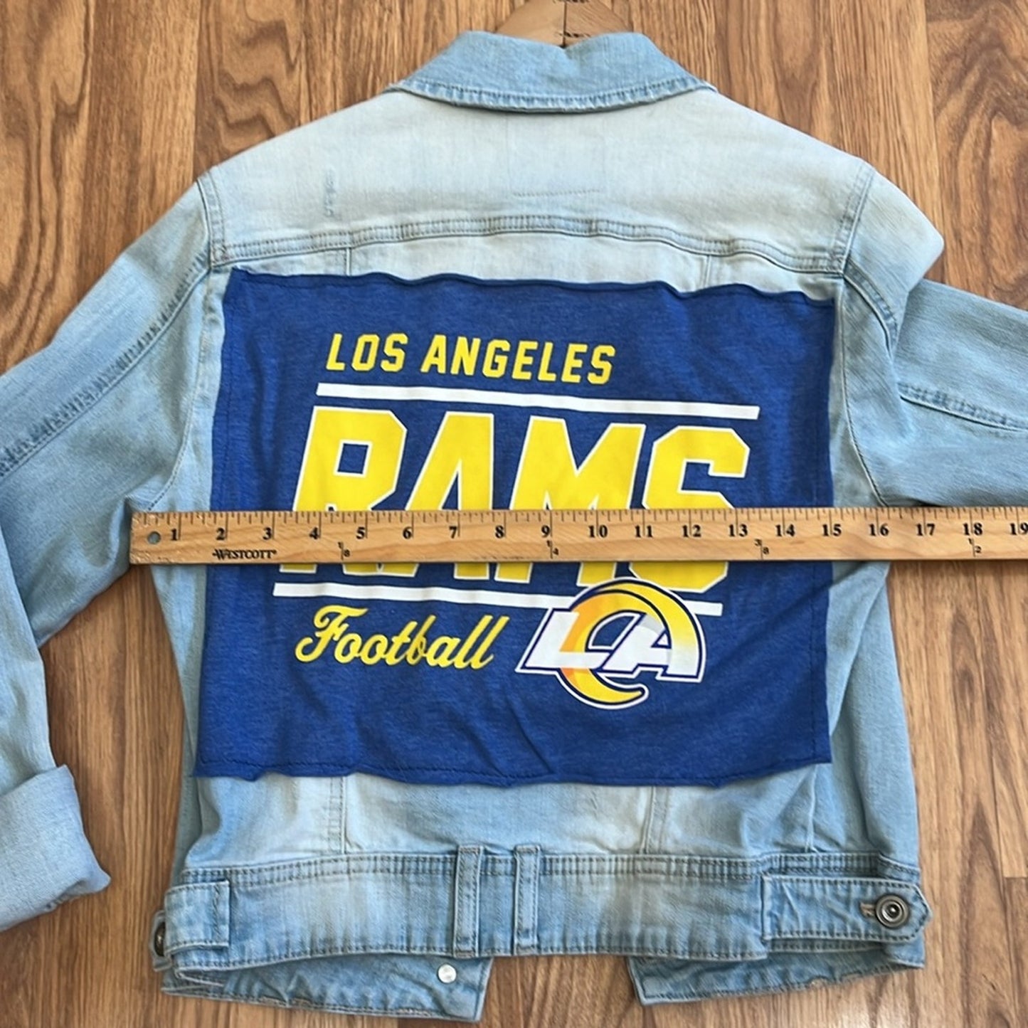 Los Angeles Rams LA Rams Jean Jackets upcycled Euro Size 36 US XS/S