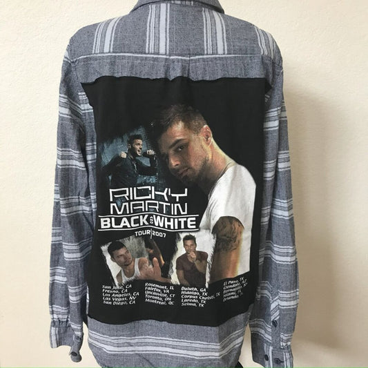 Ricky Martin Flannel Shirt unisex size Small S