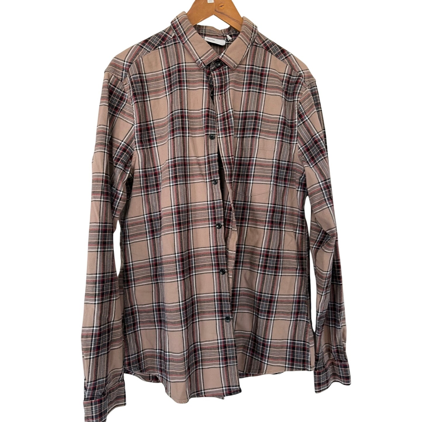 Johnny Cash Upcycled Flannel Shirt Unisex Size XL X-large