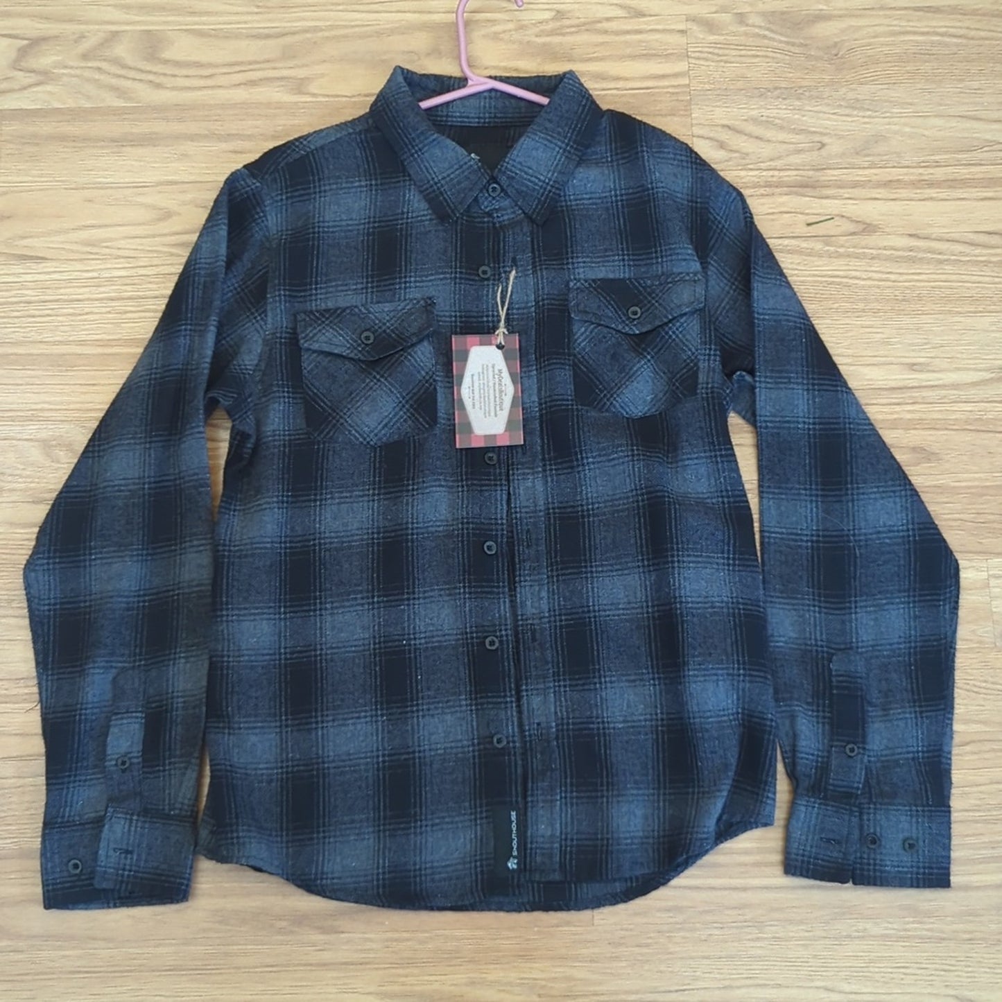 LA Kings Hockey Flannel Shirt upcycled unisex size medium