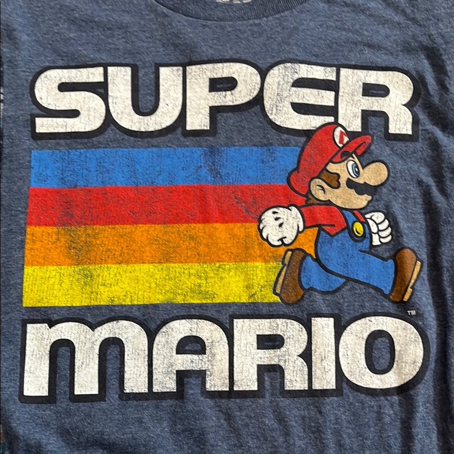Super Mario Flannel Sweatshirt Shirt upcycled unisex one Size