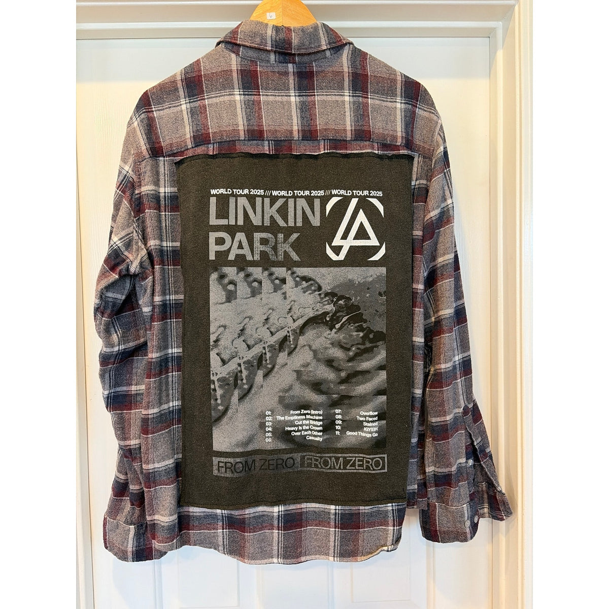 #6B Linkin Park Upcycled Flannel Shirt Unisex XXLarge 2XL