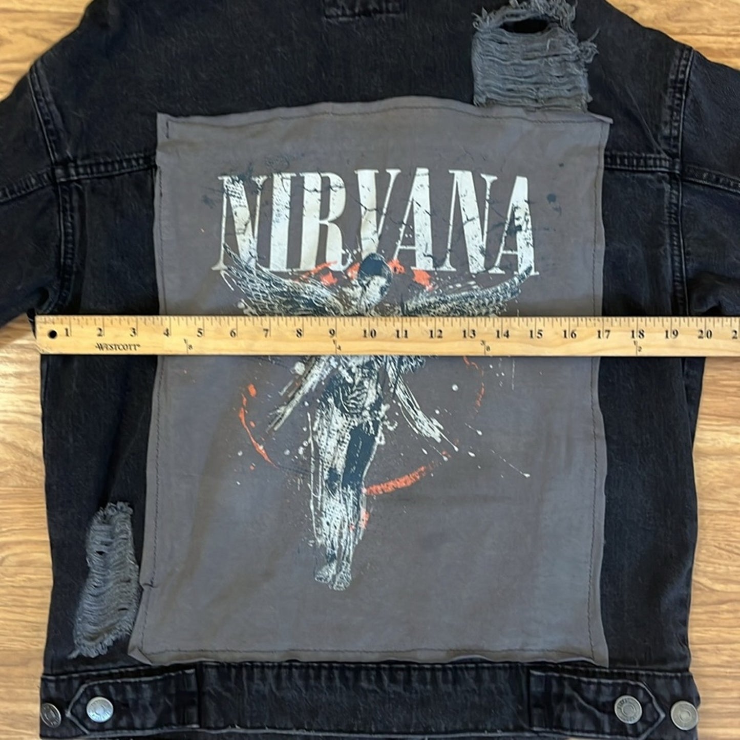 Nirvana Jean Jacket Distressed size x-small XS