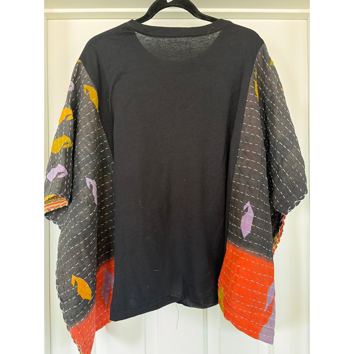 Selena Upcycled Kantha Tunic Top Shirt OS Handcrafted Boho