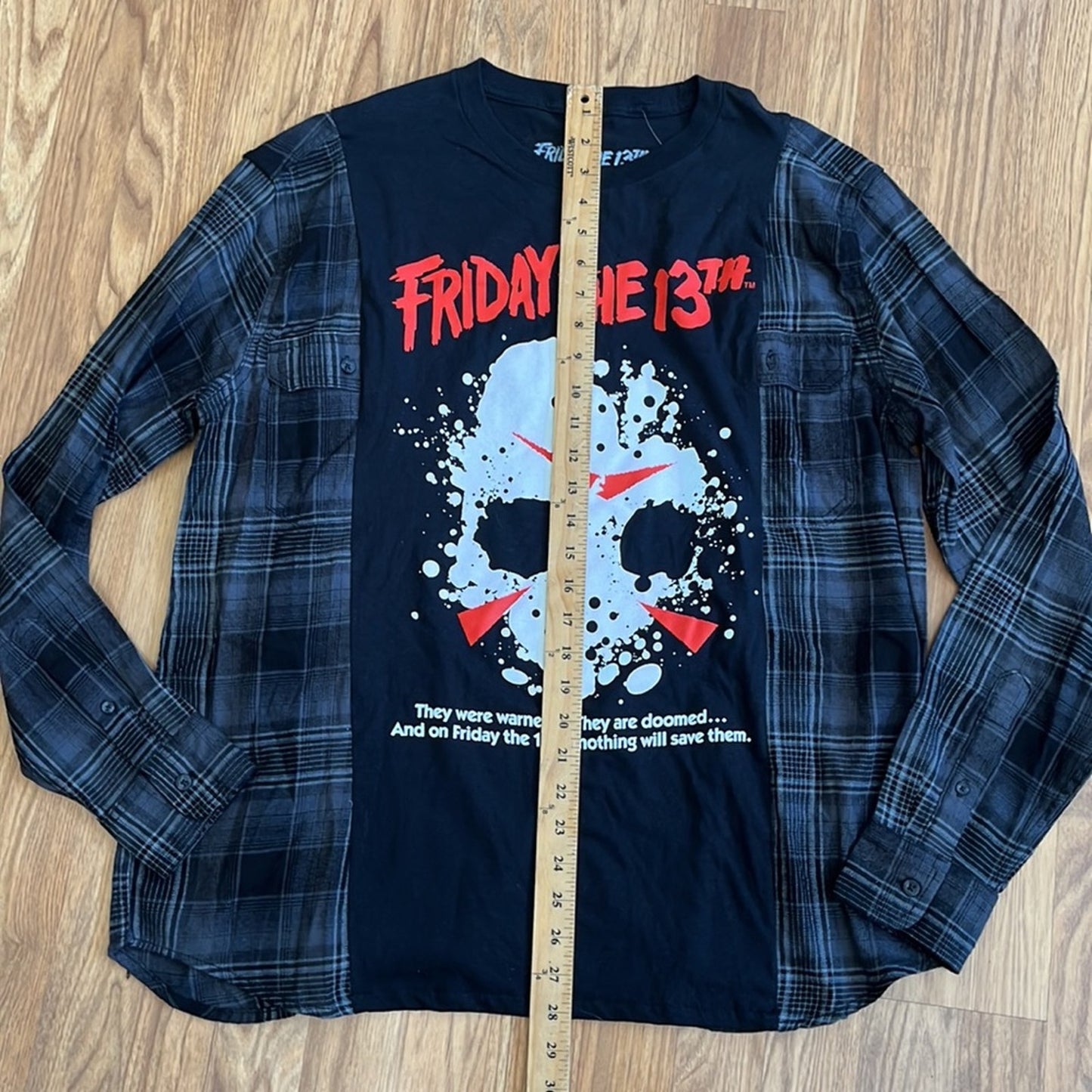 Friday the 13th Halloween Flannel Shirt Sweatshirt unisex one size