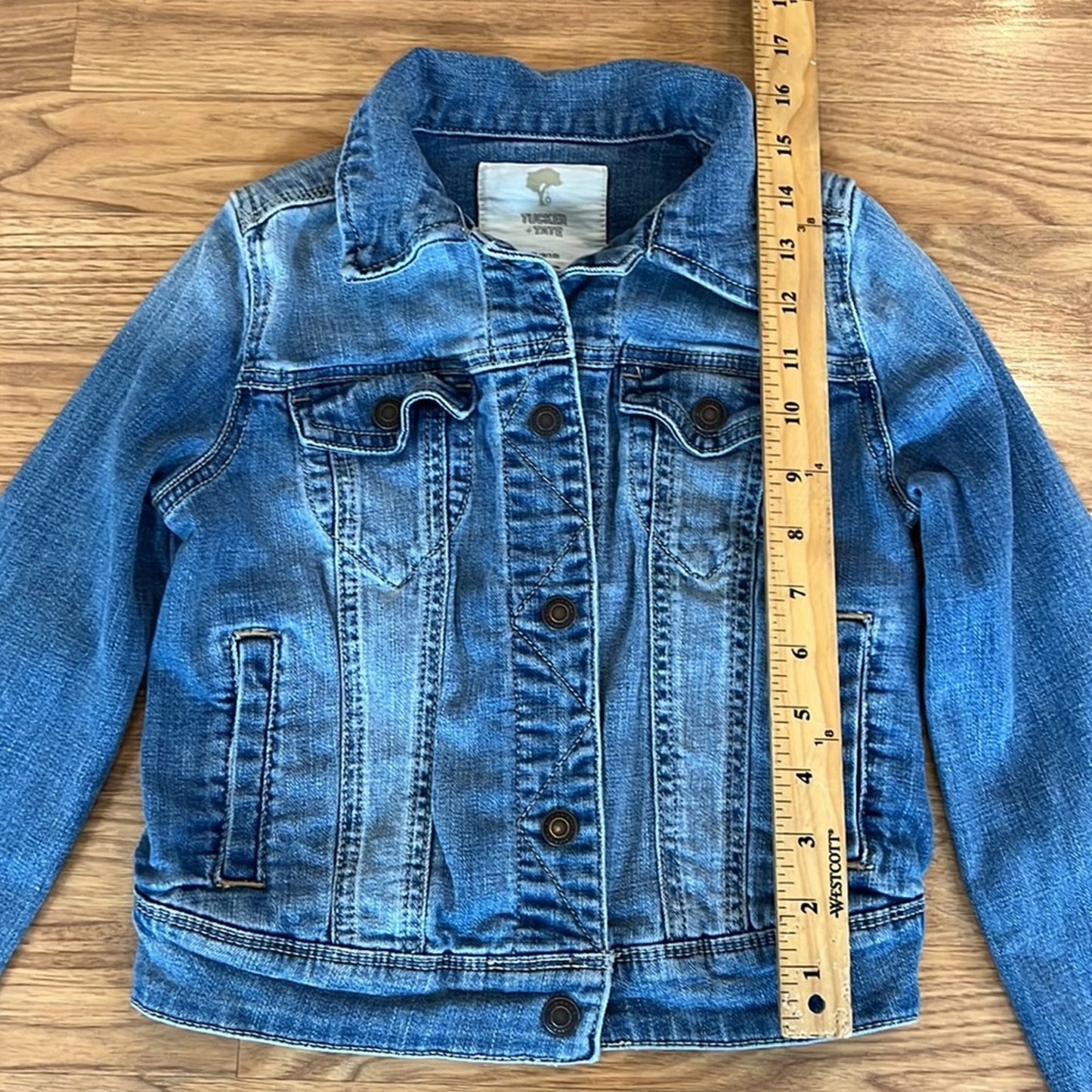 JoHnny Cash Jean Jacket denim upcycled reworked Size Medium