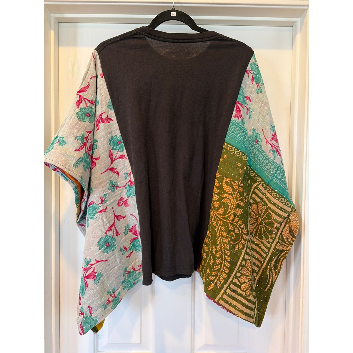 Rolling Stones Upcycled Kantha Tunic Top Shirt OS Handmade Boho