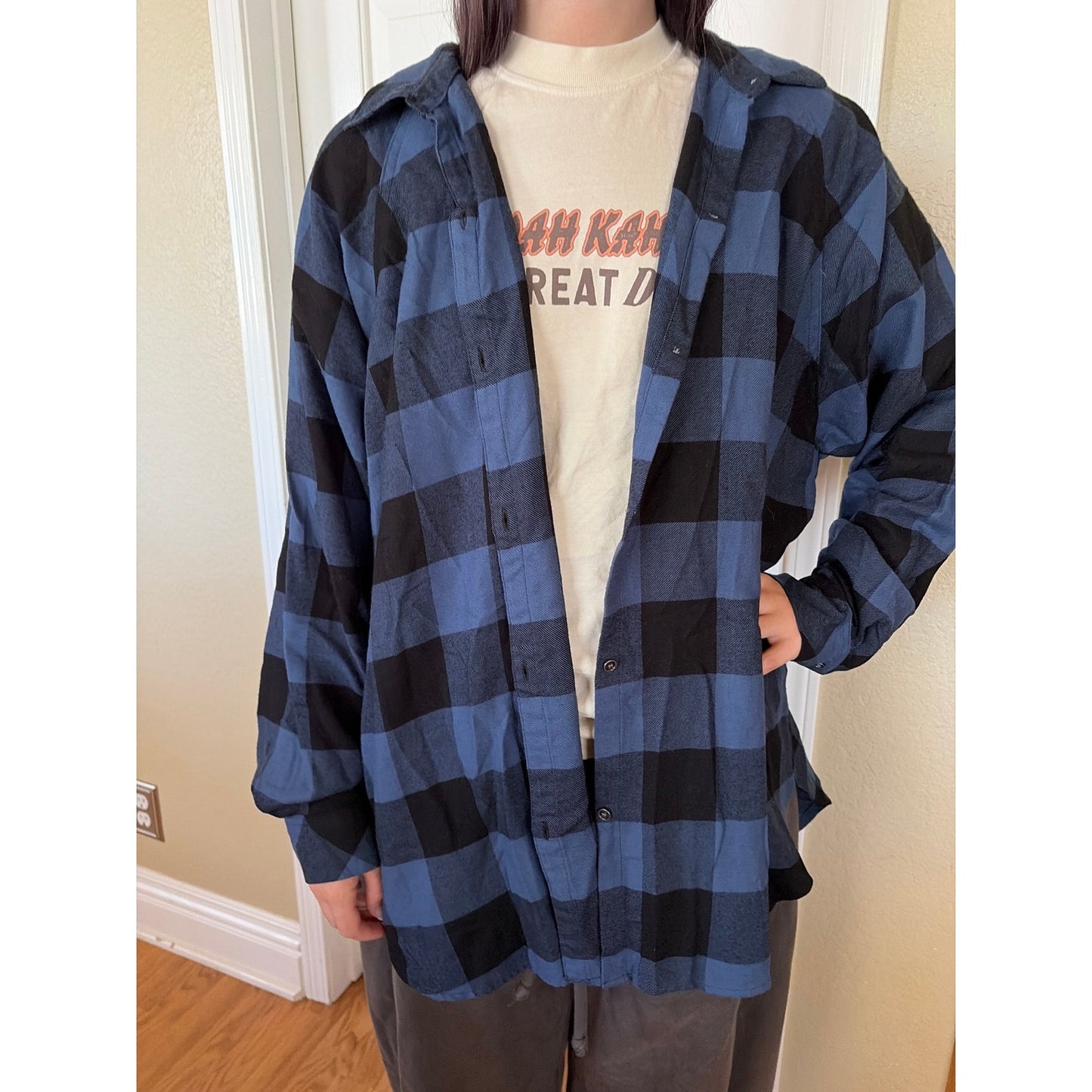 Doors Upcycled Flannel ShirtSize XL X-Large Handmade
