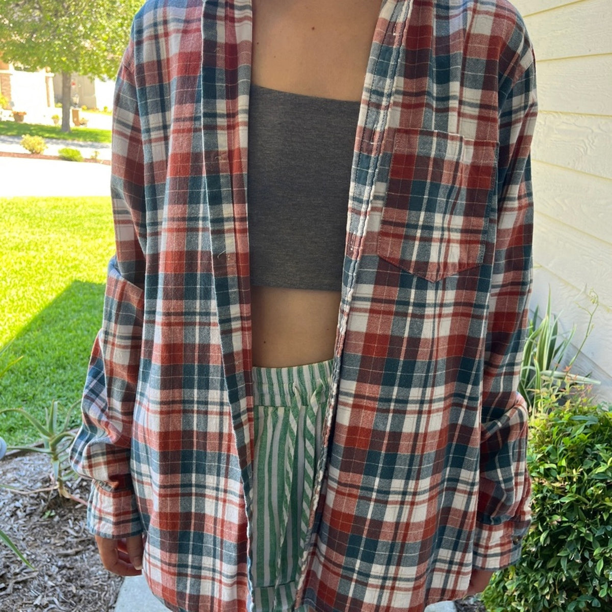Coors Beer Flannel Shirt upcycled unisex Size XL