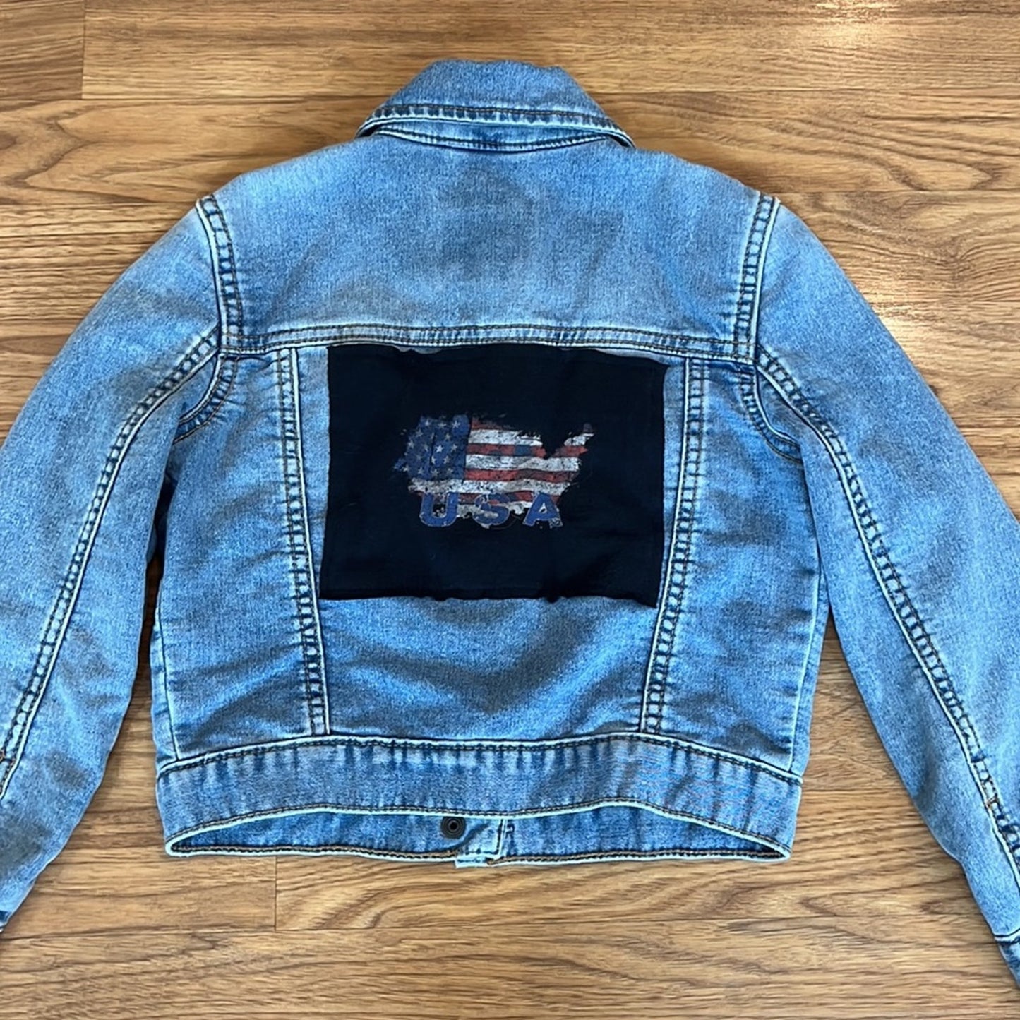 GapKids USA Jean Jacket upcycled reworked Size Small