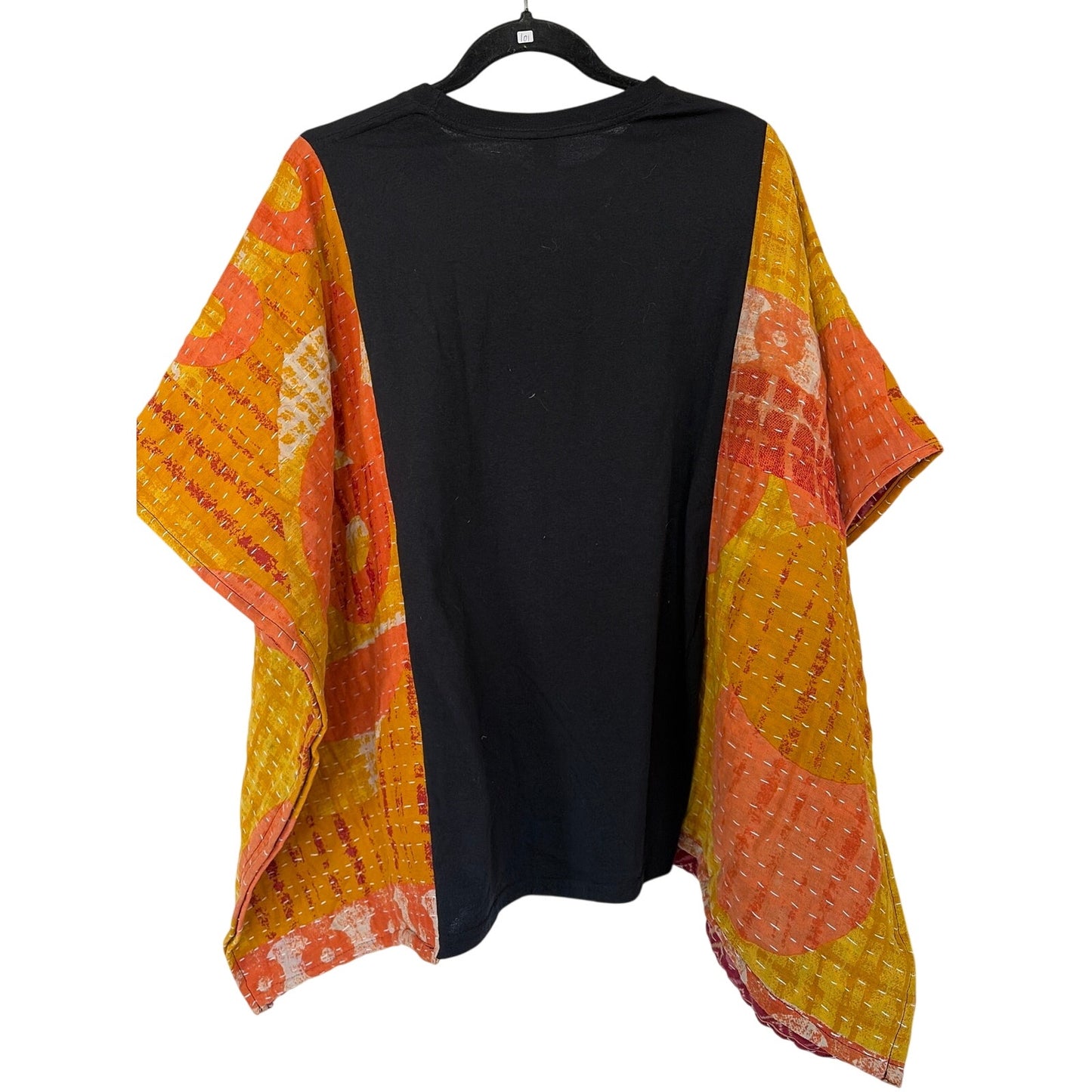 Metallica Upcycled Kantha Tunic Top Shirt OS Handmade Boho