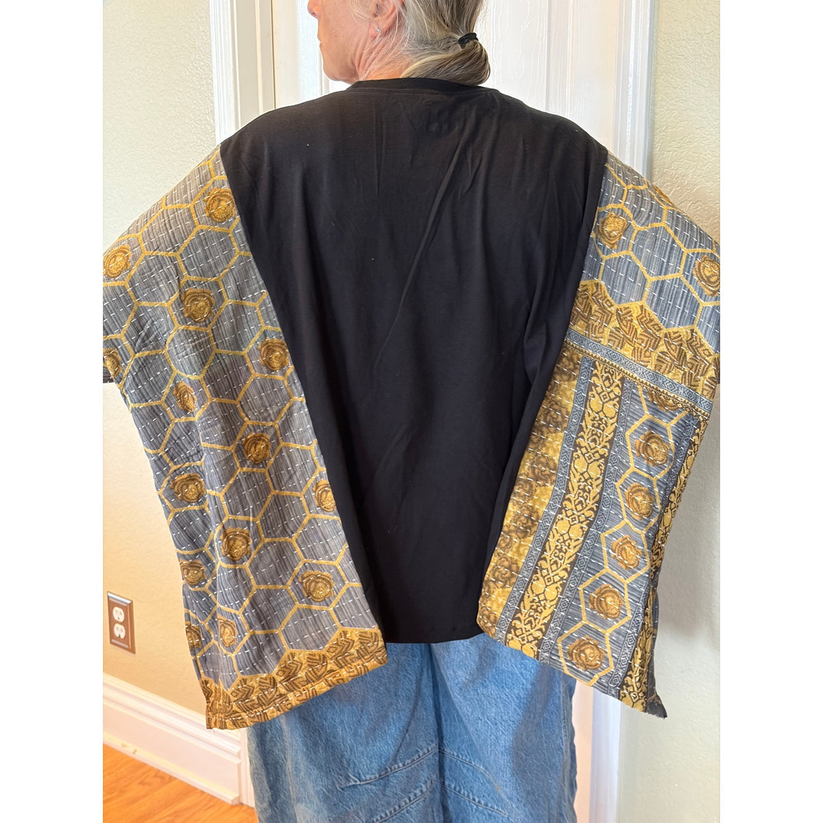 Pittsburgh Steelers NFL Upcycled Kantha Tunic Top Shirt OS