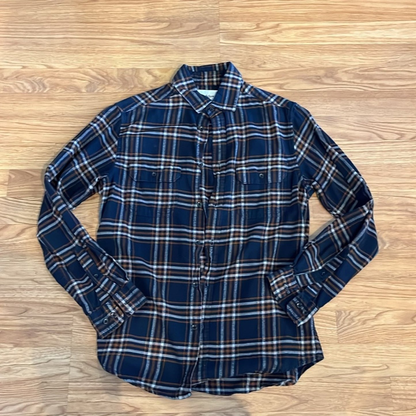 Denver Broncos Flannel Shirt upcyced unisex Size Small S