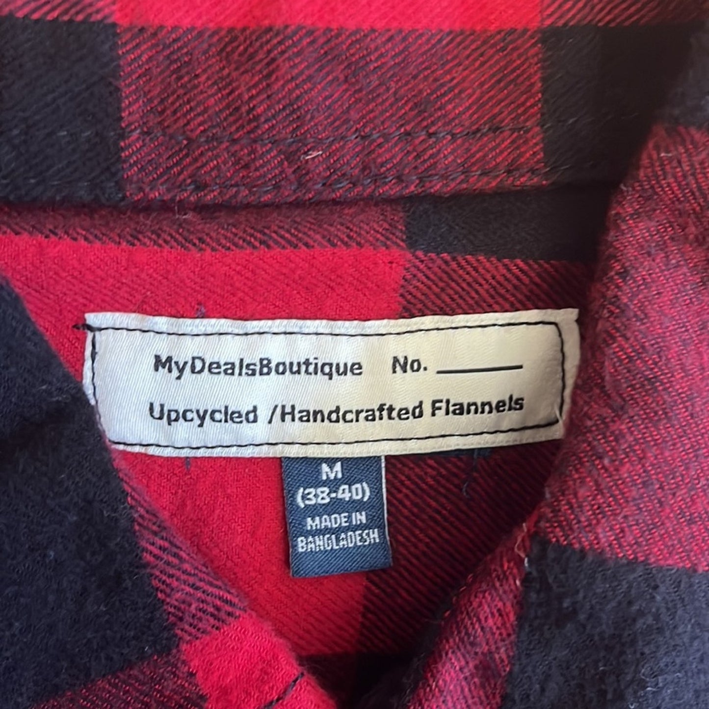 Chapman University Flannel Shirt upcycled one of a kind size Meidum unisex